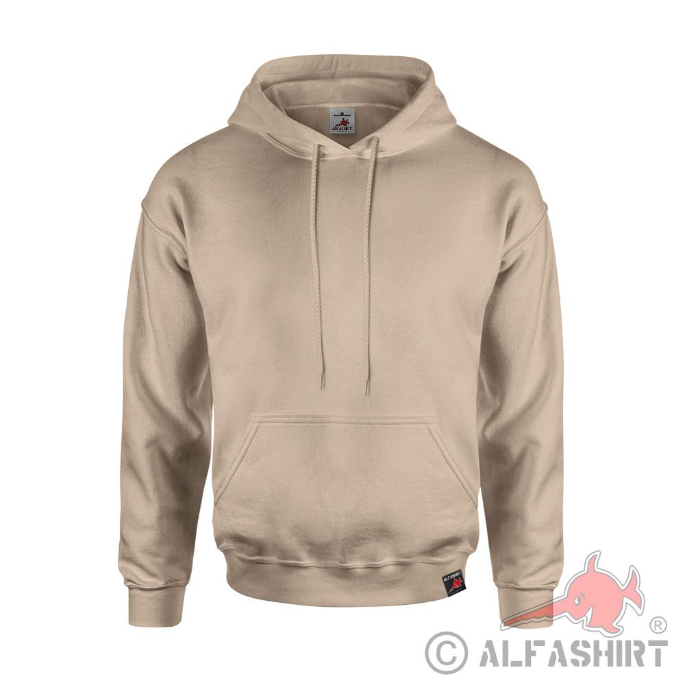 Hoodie Sand sandfarben Kapuzenpullover Pulli Alfashirt Blanko Winter #44333