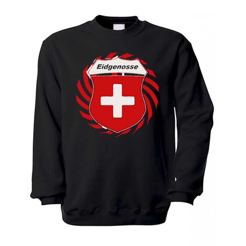 Eidgenosse Schweiz Schweizer Alpen Swiss Wappen Abzeichen Kreuz Pullover #13382