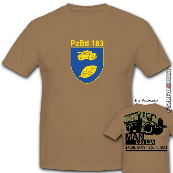 MAN 630 L2A PzBtl 183 Bundeswehr service 1980 1980 - Shirt # 11197