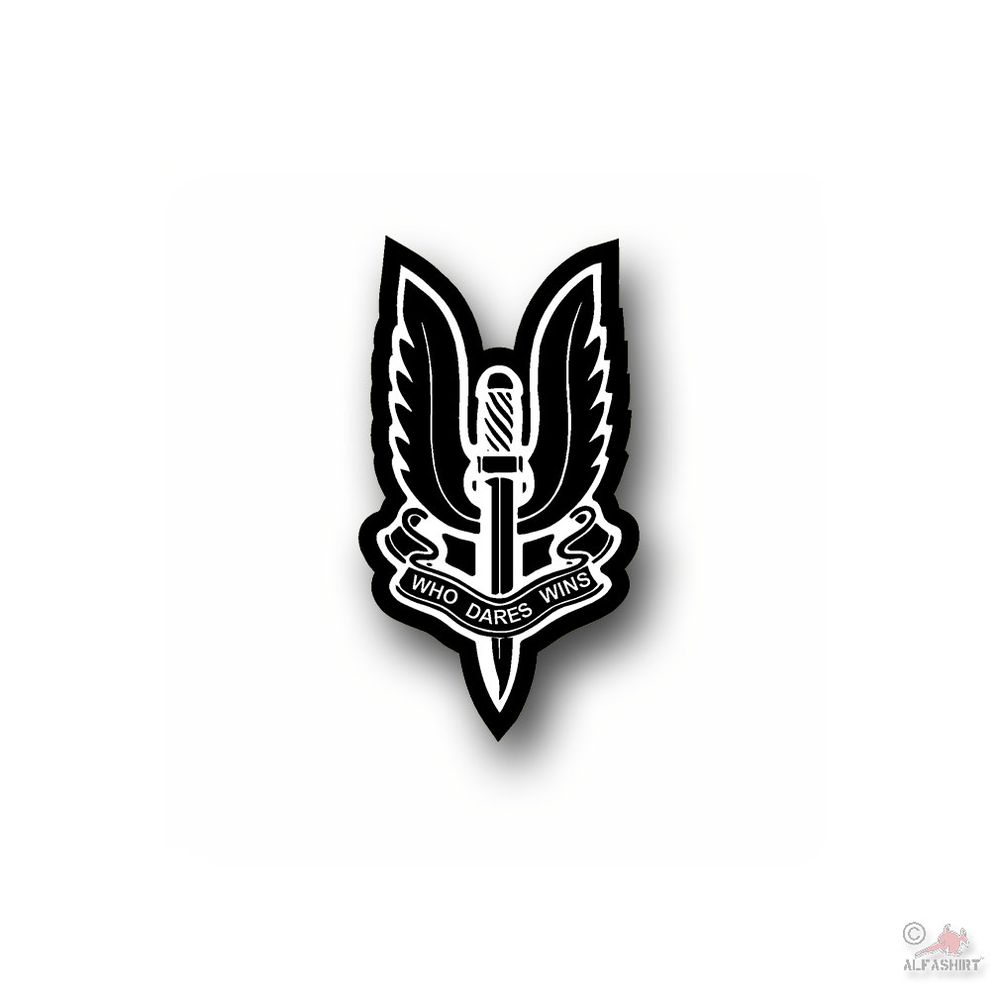 Aufkleber SAS black Specail Air Service who dares wins Schwert 7x4cm #A4667