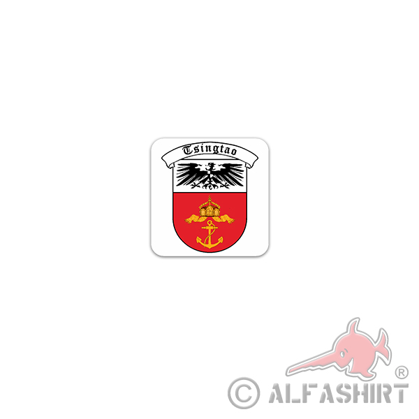 Sticker Tsingtau Kiautschou German Colony Empire China 7x7cm A3358