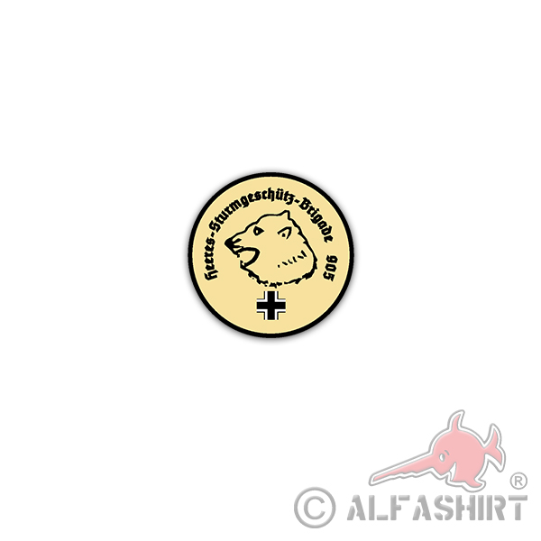 Sticker Army assault gun Brigade 905 Wh bear polar bear 7x7cm A3134