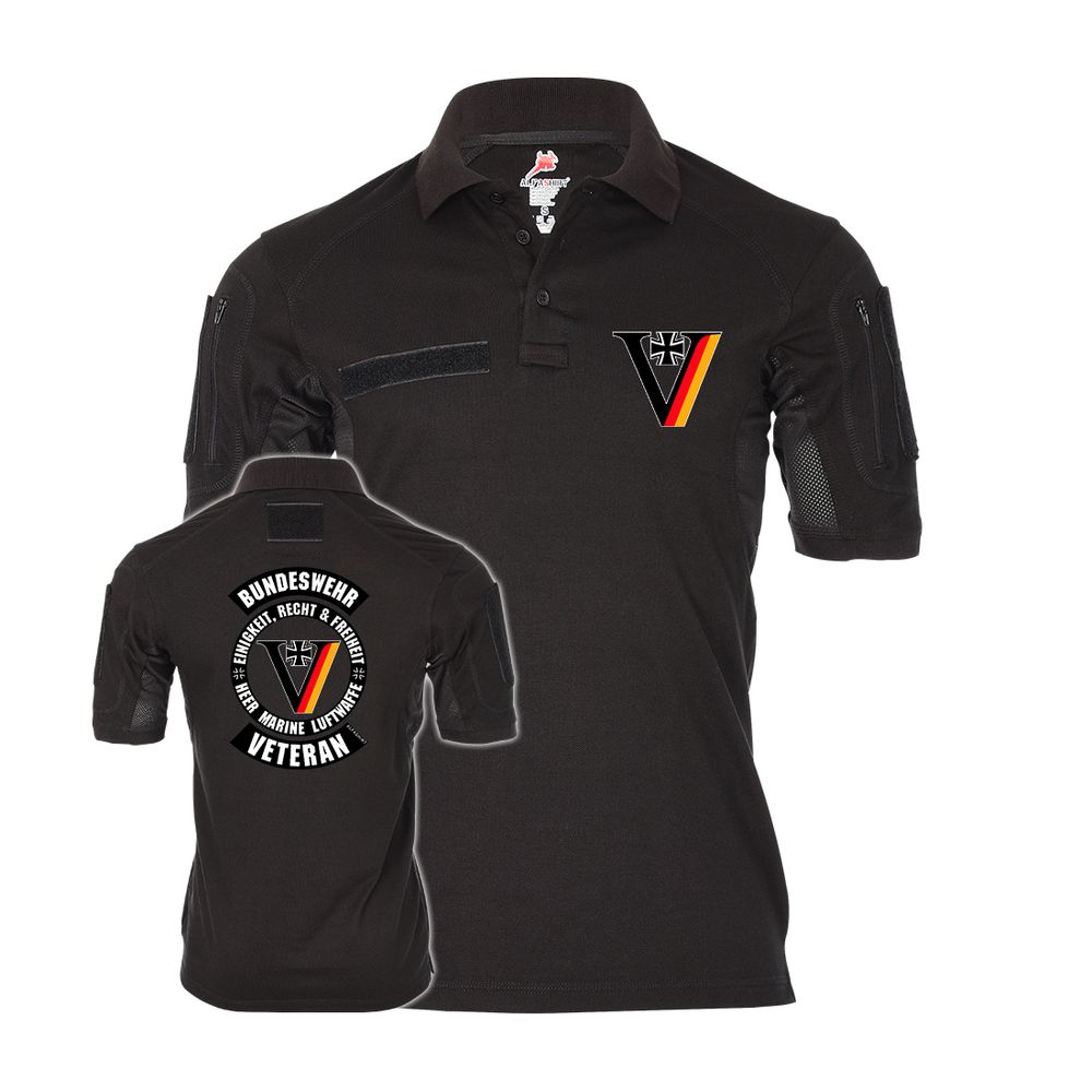 Tactical Polo VETERAN Bundeswehr Einsatz Mali Kosovo Afghanistan T-Shirt #34294