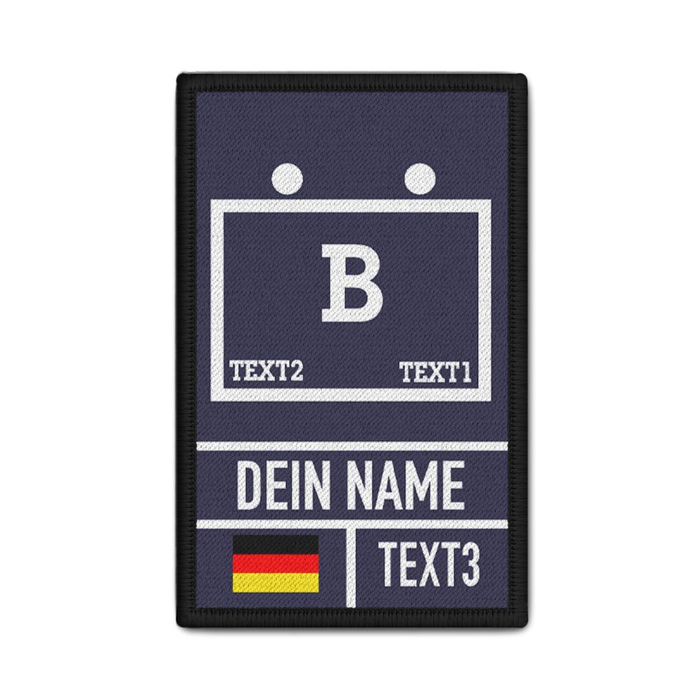 Fachgruppe Bergung Hilfswerk Personalisiert Rank Patch 9,8x6cm #44739