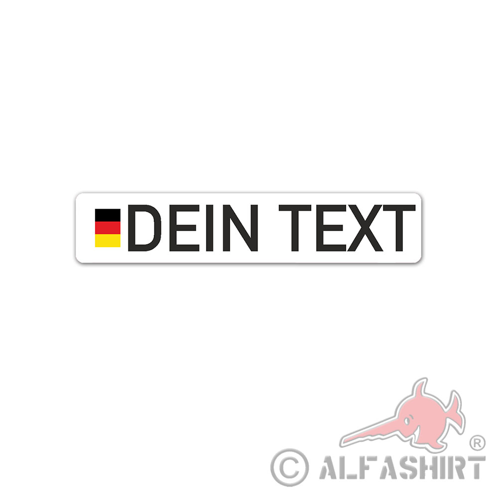 Aufkleber/Sticker BW Kennzeichen Wunschtext Y Tours Bundeswehr 10x2cm #A5834