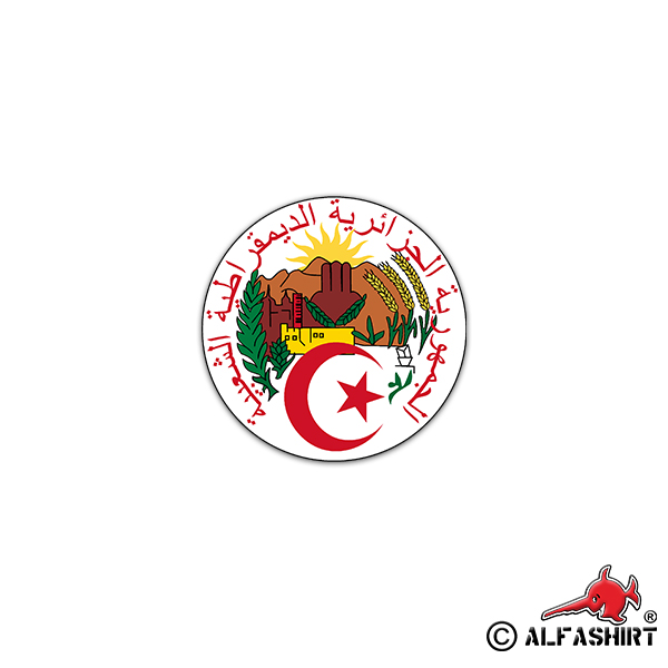 Aufkleber/Sticker Algerien Arabisch Tamazight Algier Republik 7x7cm A2570