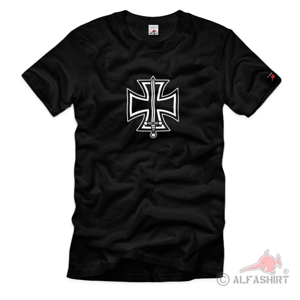 Veteran Cross Sword Soldier Deployment Reservist BW T Shirt #40160