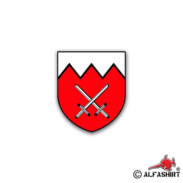 Sticker PzGrenBtl 353 Tank Grenadier Battalion Coat of Arms 6x7cm A1577