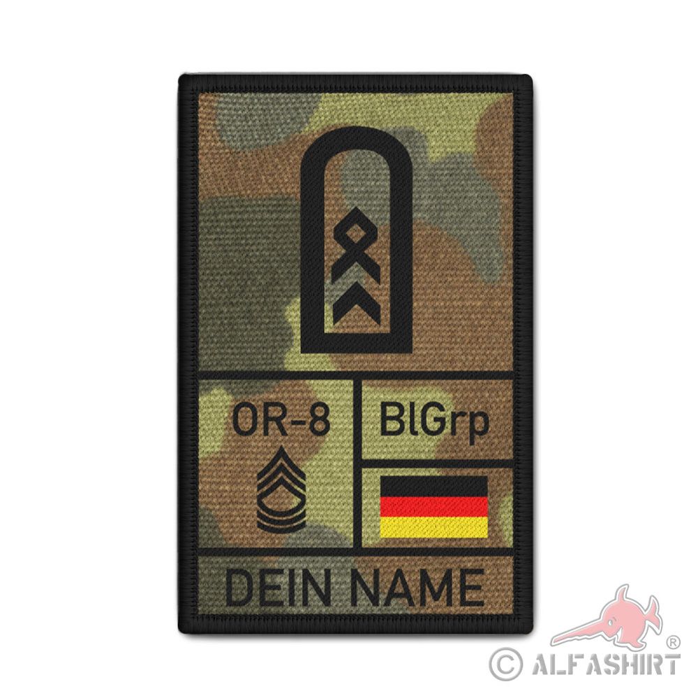 Rank Patch personalisierbar Flecktarn Heer Stabsfeldwebel StFw Bundeswehr #43692