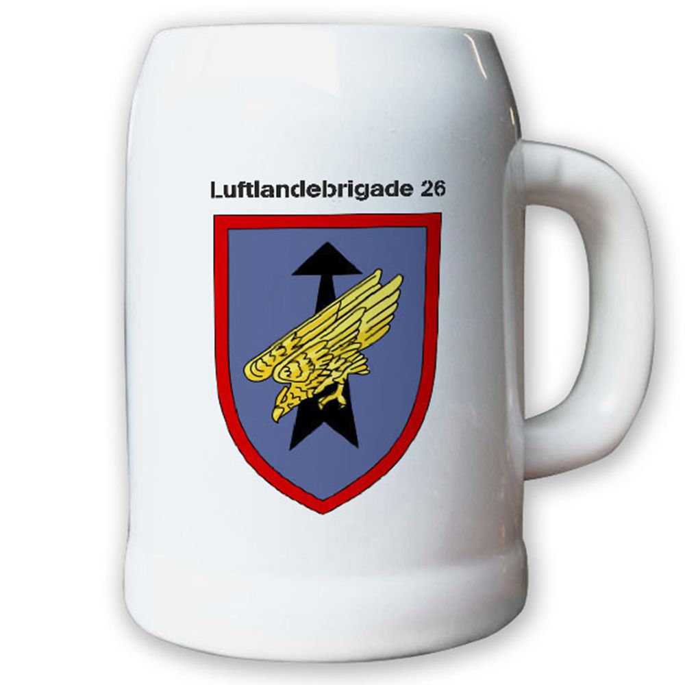 Krug / Bierkrug 0,5l -Bierkrug 7. Luftlandebrigade 26 Einheit BW #12971