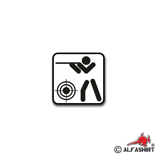 Sticker Sport Shooting Sport Protector Pictogramme Training 7x7cm A1305