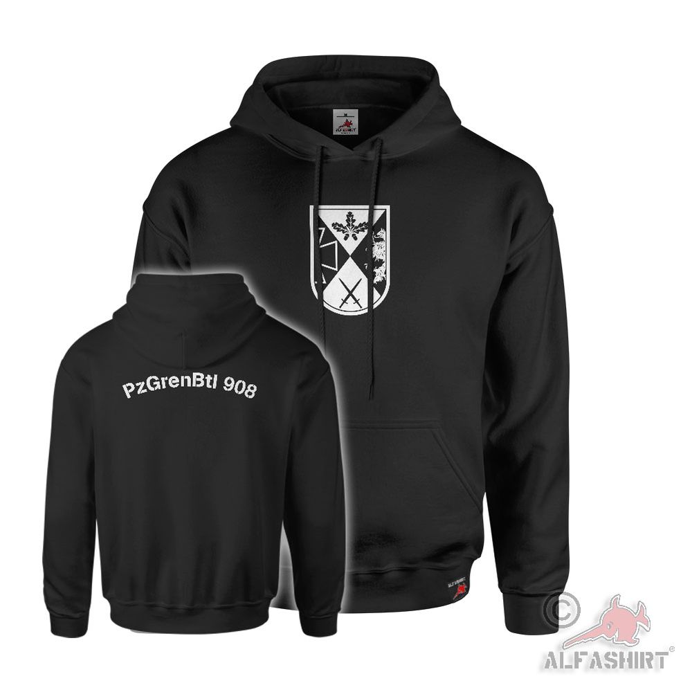 Hoodie PzGrenBtl Panzergrenadierbataillon 908 PzGrenBrig 41 Viereck #45477