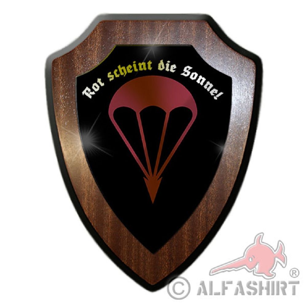 Wappenschild / Wandschild - Rot scheint die Sonne Deutsche Fallschirmjäger Deutschland Weltkrieg Militär Emblem #18877