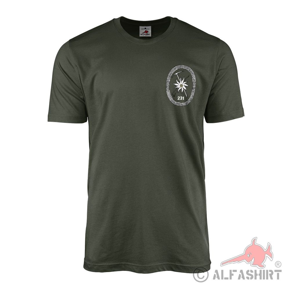T-Shirt Mountain Infantry Battalion 231 Bundeswehr BW Edelweiß Badge#41344