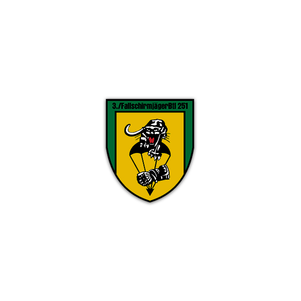 FschJgBtl 251 sticker sticker parachute battalion 6x7cm A2752