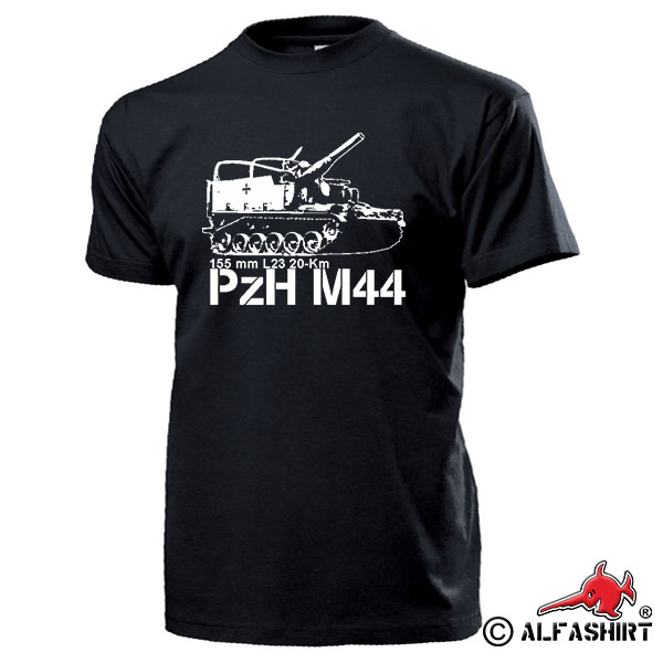 PzH M44 Panzerhaubitze Artillery BW Barbara Heer L23 20km 155mm T-Shirt # 15495
