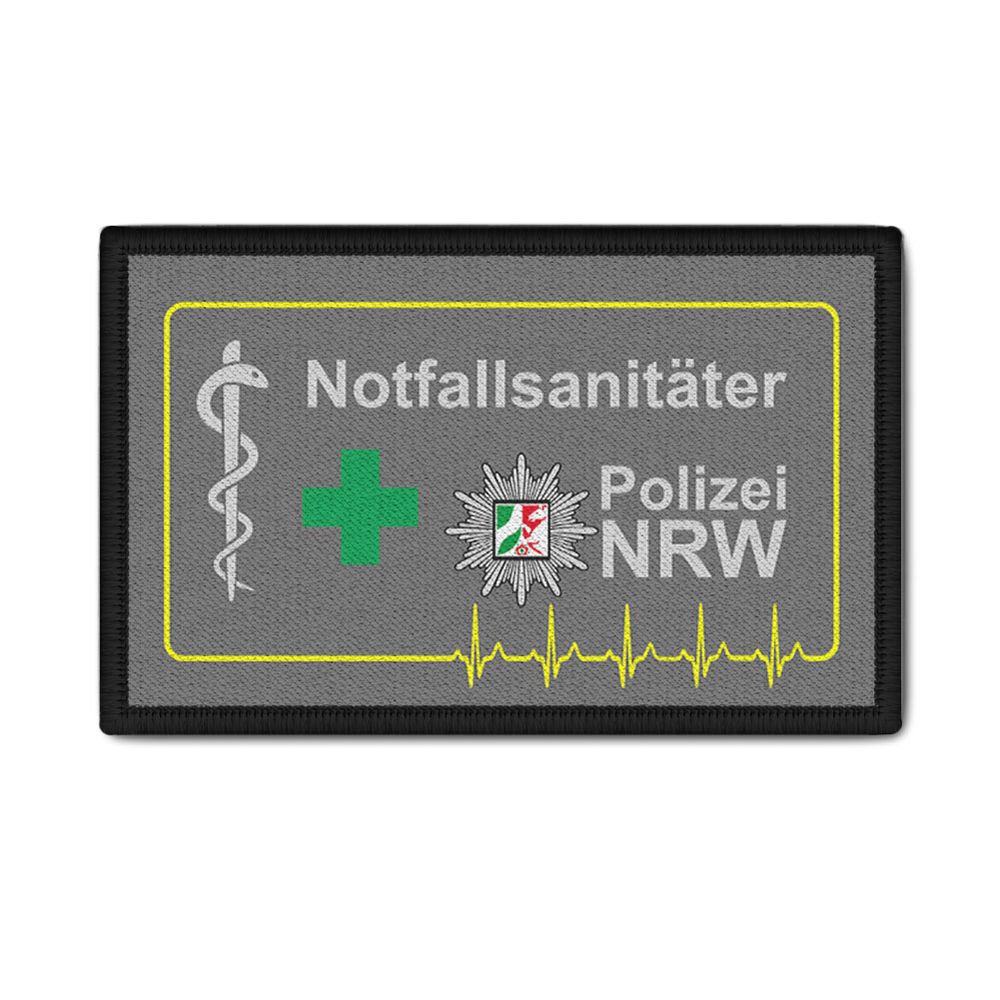 Patch 9,8x6cm Notfallsanitäter Notfall QRS Äskulap Polizei Polizeidienst #42674