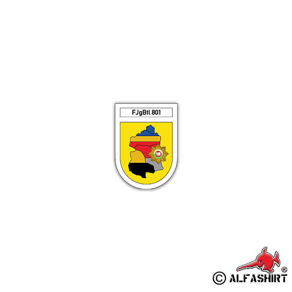 Sticker FjgBgtl 801 Feldjägerbataillon BW Schwalmstadt 5x7cm A2494
