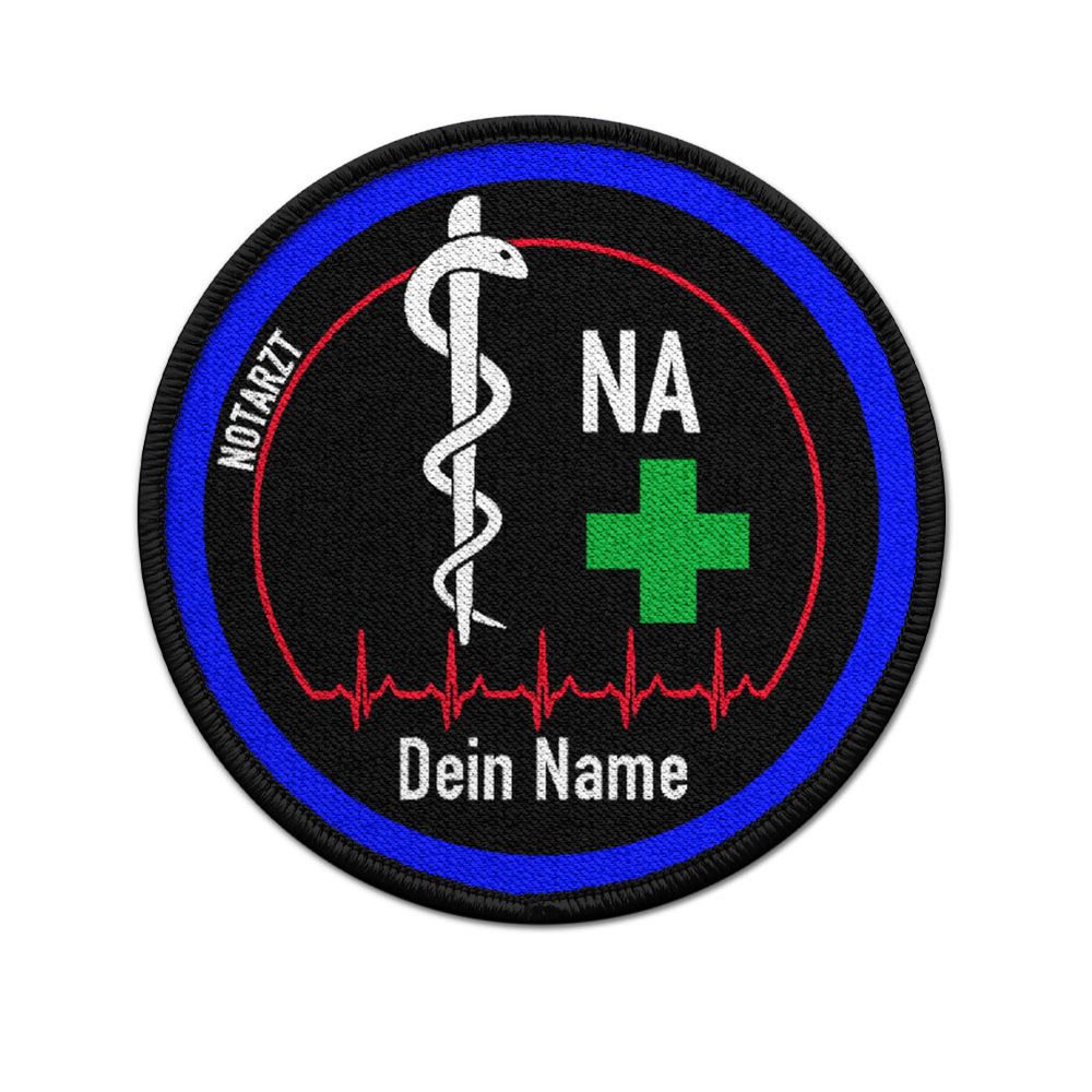 Patch NA Personalisiert Notarzt Notfallsanitäter Medical Dein Name 75mm #38544