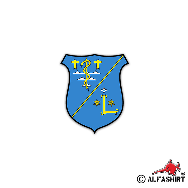 Sticker SanBtl 11 Medical Battalion BW Army Evenburg Empty 6x7cm A2194