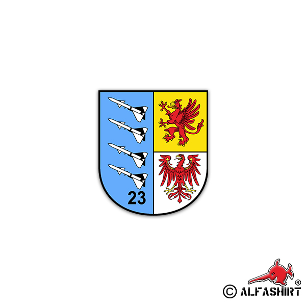 Aufkleber/Sticker FRR 23 Fla Raketengruppe Regiment NVA Militär 6x7cm A2154