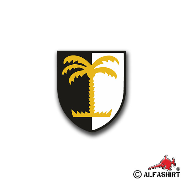 Sticker PzBtl 33 Panzer Battalion Coat of Arms BW 6x7cm A830