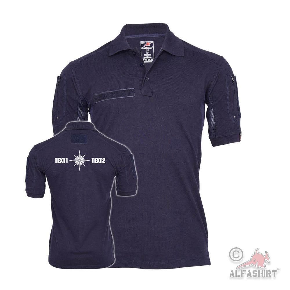 Tactical polo shirt personalized with your own text wind rose compass maritime P40#44956