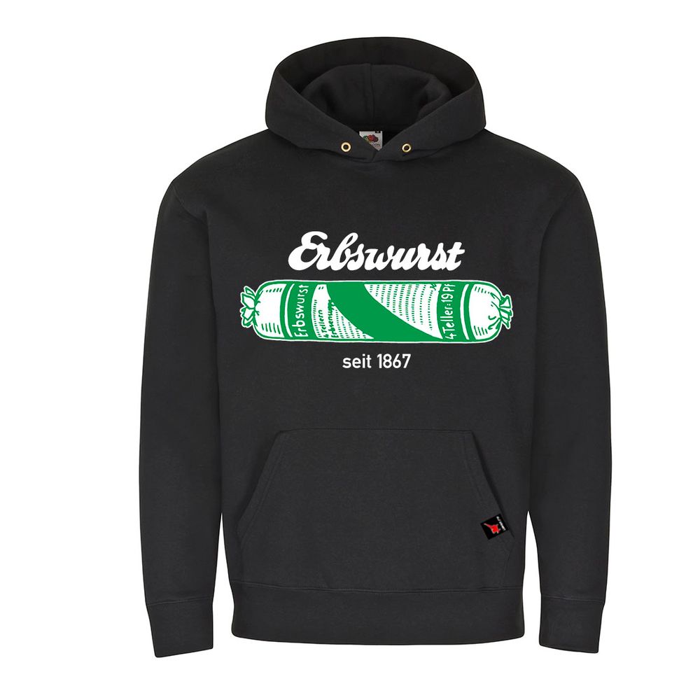 Hoodie Erbswurst Ration Notvorrat Erbsensuppe Speck Legende Survival #30709