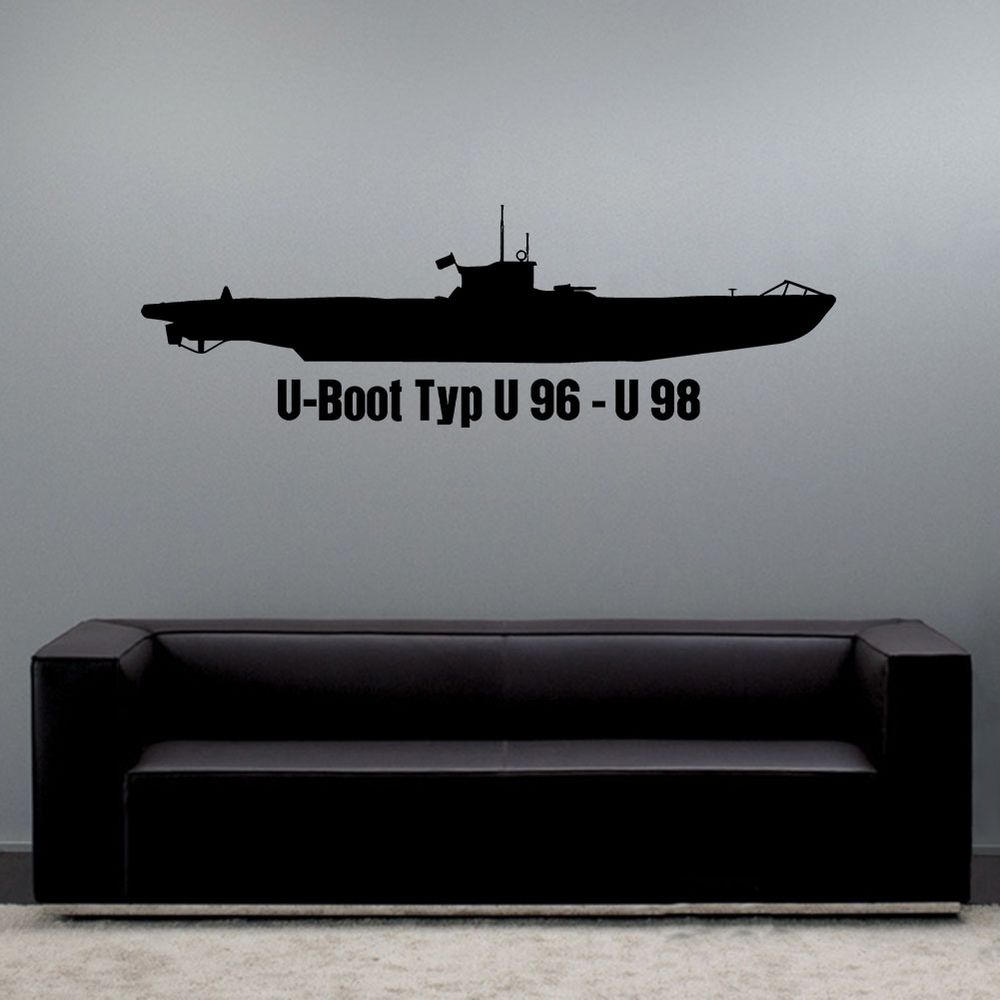 Wall decal submarine type U 96 - U98 U97 type ship IV U-Flotilla Emden Borkum#A6189