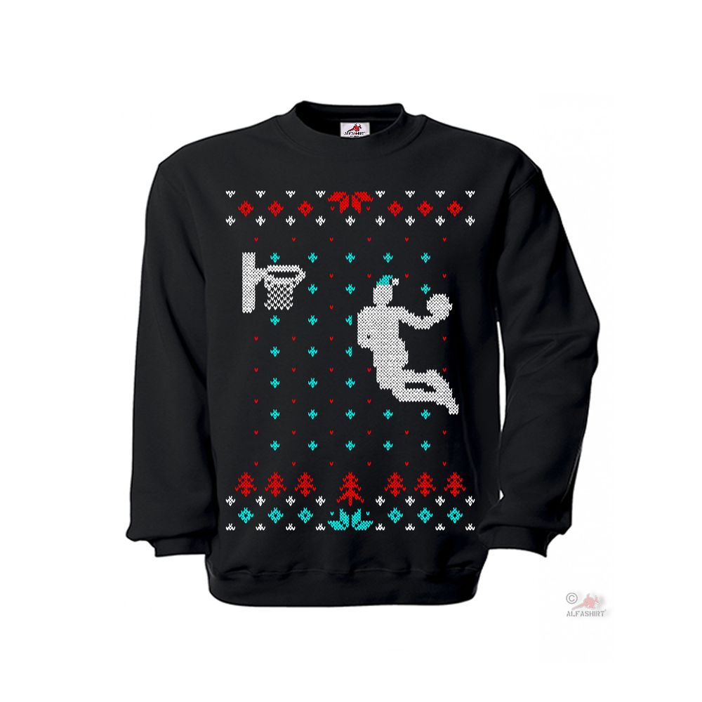 Sweater Basketball Christmas Winter Sports Snowflakes # 35823