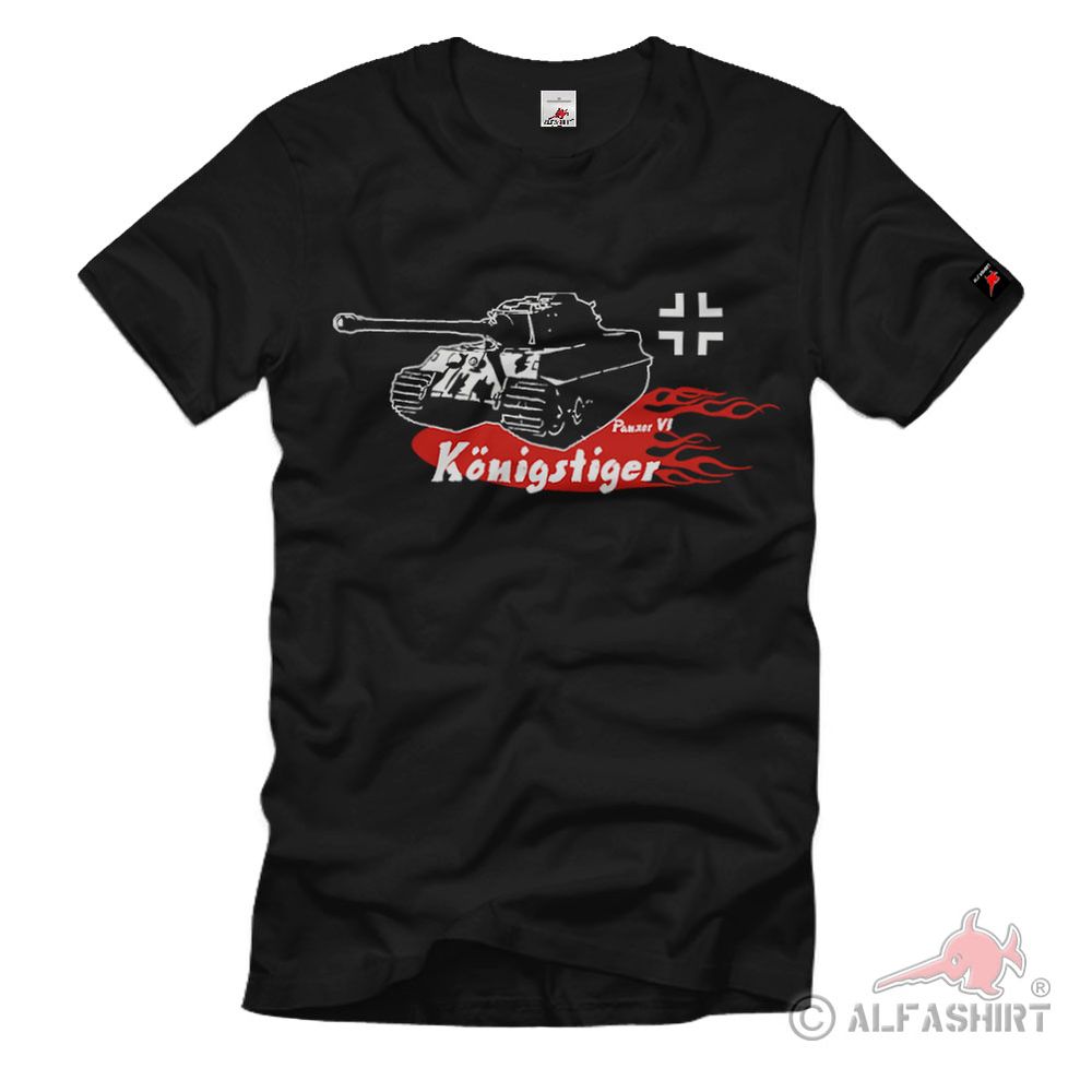 Flammen Königstiger WH Panzerung Heer Panzer VI Balkenkreuz - T Shirt #2133