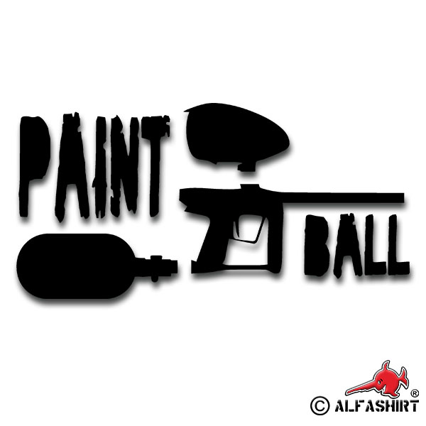 Wall Decal Paintball Marker Gotcha Big Game Woodland Supair 45x90cm # A2470