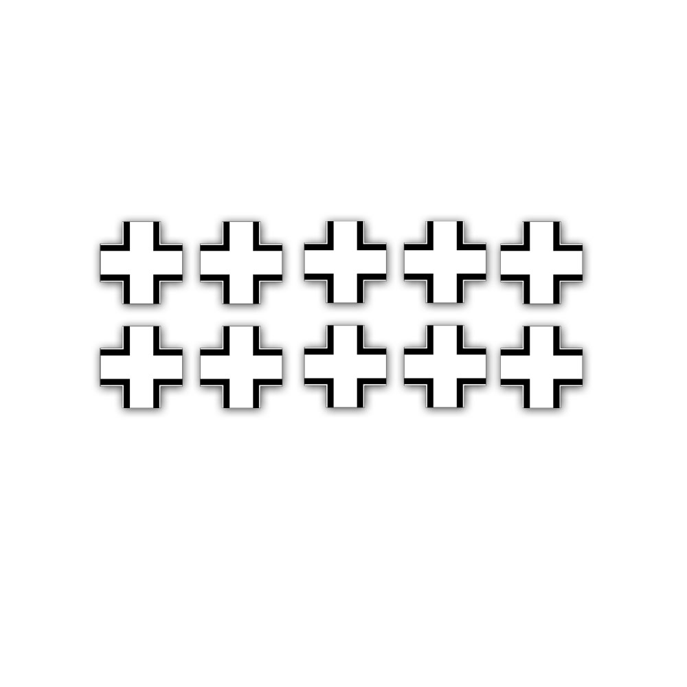 Sticker Balkenkreuz Invertiert Modellbau Diesel Locomotive V 20 G 25 x 25 mm # A5529