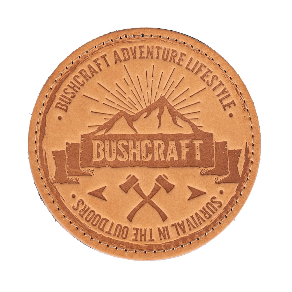Lederpatch 9cm Bushcraft Outdoor Survival Adventure Lifestyle Lost Place #42130