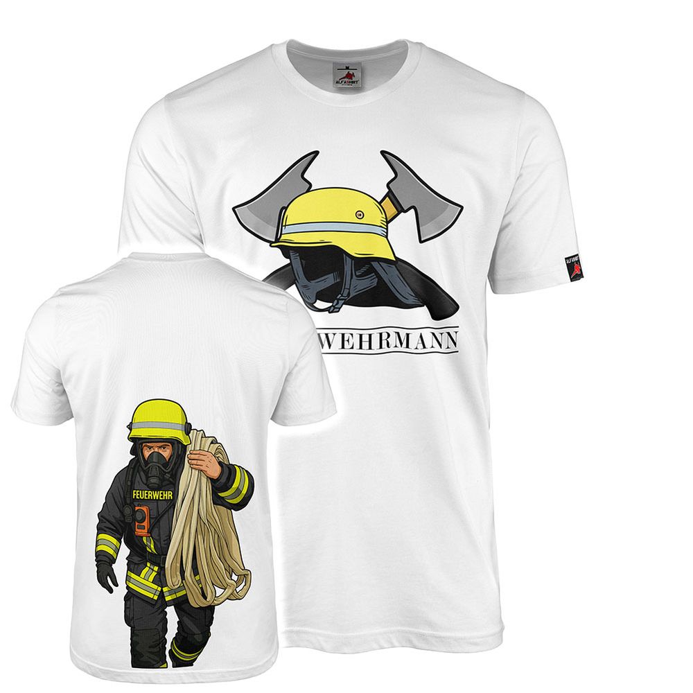 Feuerwehrmann Feuerwehr Brandweer Thin Red Line Löschgruppe T-Shirt #46789