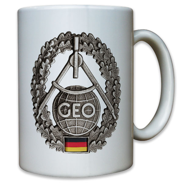 Topographie Geo Dienst Wetterdienst Bundeswehr Bund Barettabzeichen Tasse #11433