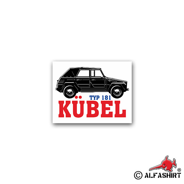 Aufkleber/Sticker Kübel Typ 181 Kurierwagen Kübelwagen Auto Kfz BW 9x7cm A2567