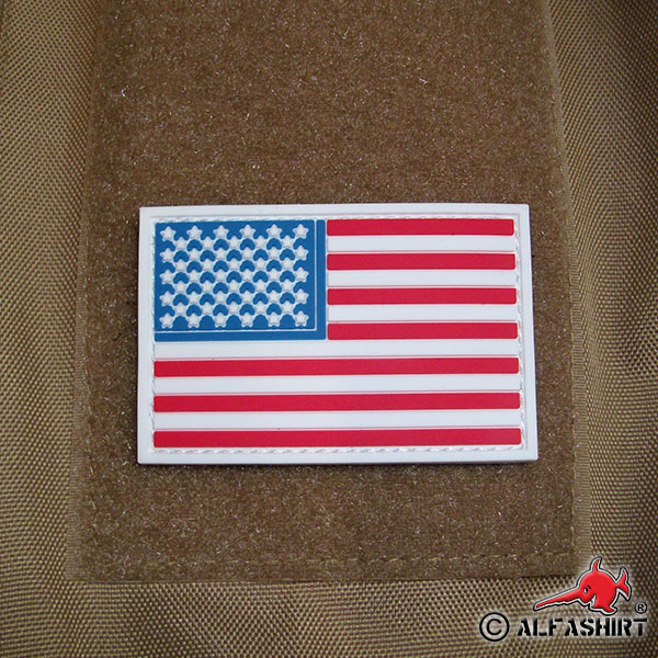 USA United States Flag Badge Airsoft Legion 3D Rubber Patch 5x8cm # 17045