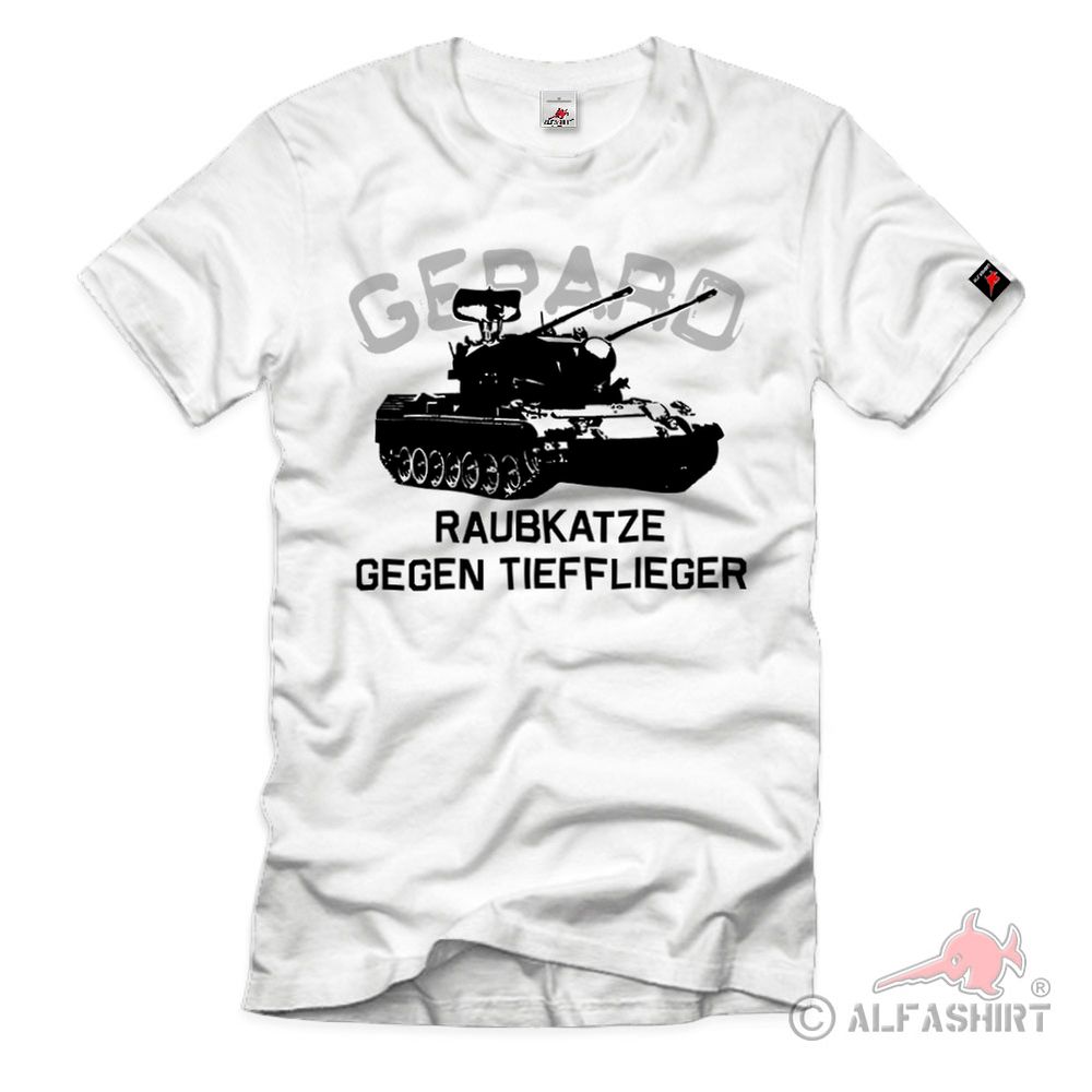Gepard Raubkatze gegen Tiefflieger Flugabwehrkanonen FlakPz T-Shirt #39926