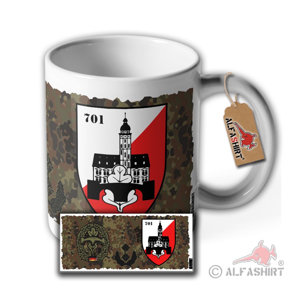 Tasse Oberstleutnant Panzerpionierbataillon PzPiBtl 701 Gera Wappen #36056