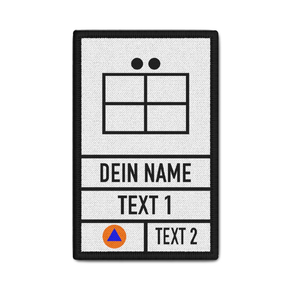 Rank Patch personalisierbar Bevölkerungsschutz BevkS Sanitätsgruppe TZ #42765