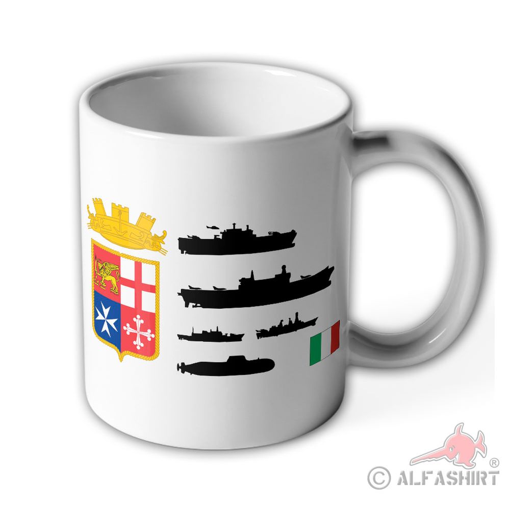 Tasse Marina Italia italienische Marine Italien Wappen Abzeichen Becher#18227