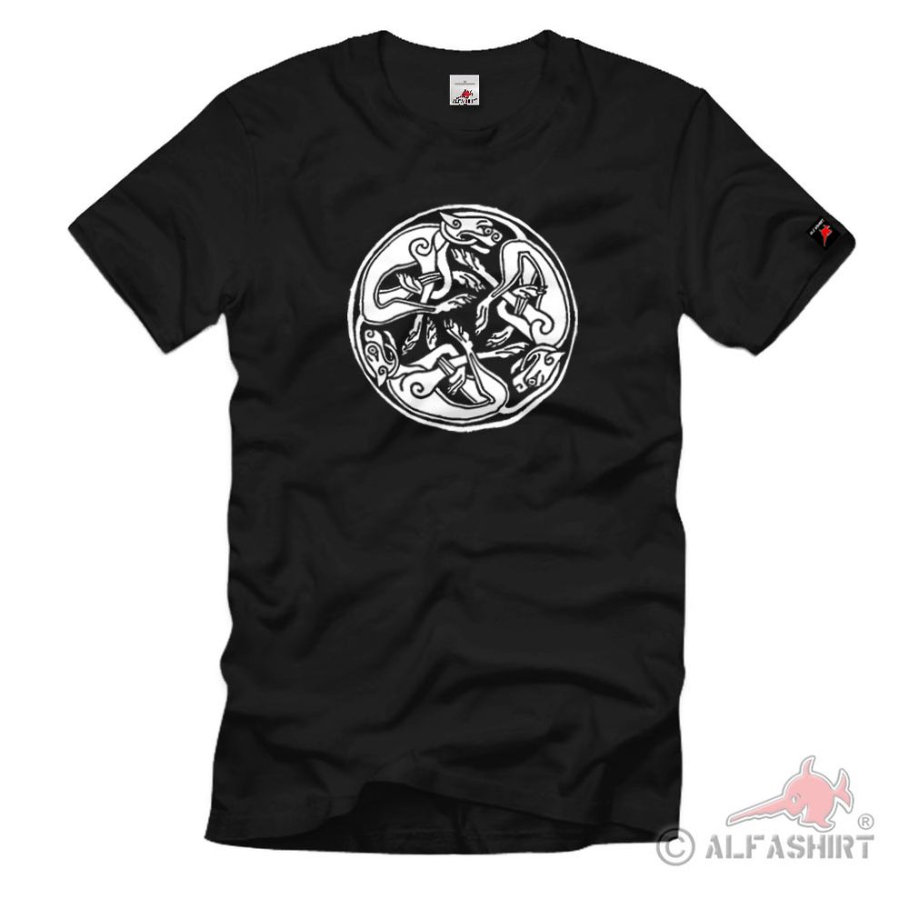 Celtic Round Chien Keltischer Knoten Kelten Germanen Wikinger - T Shirt #1036