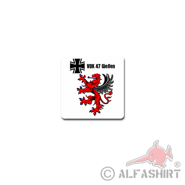 VBK 47 Gießen Aufkleber Verteidigungsbezirkskommando Bundeswehr 7x7cm#A4128
