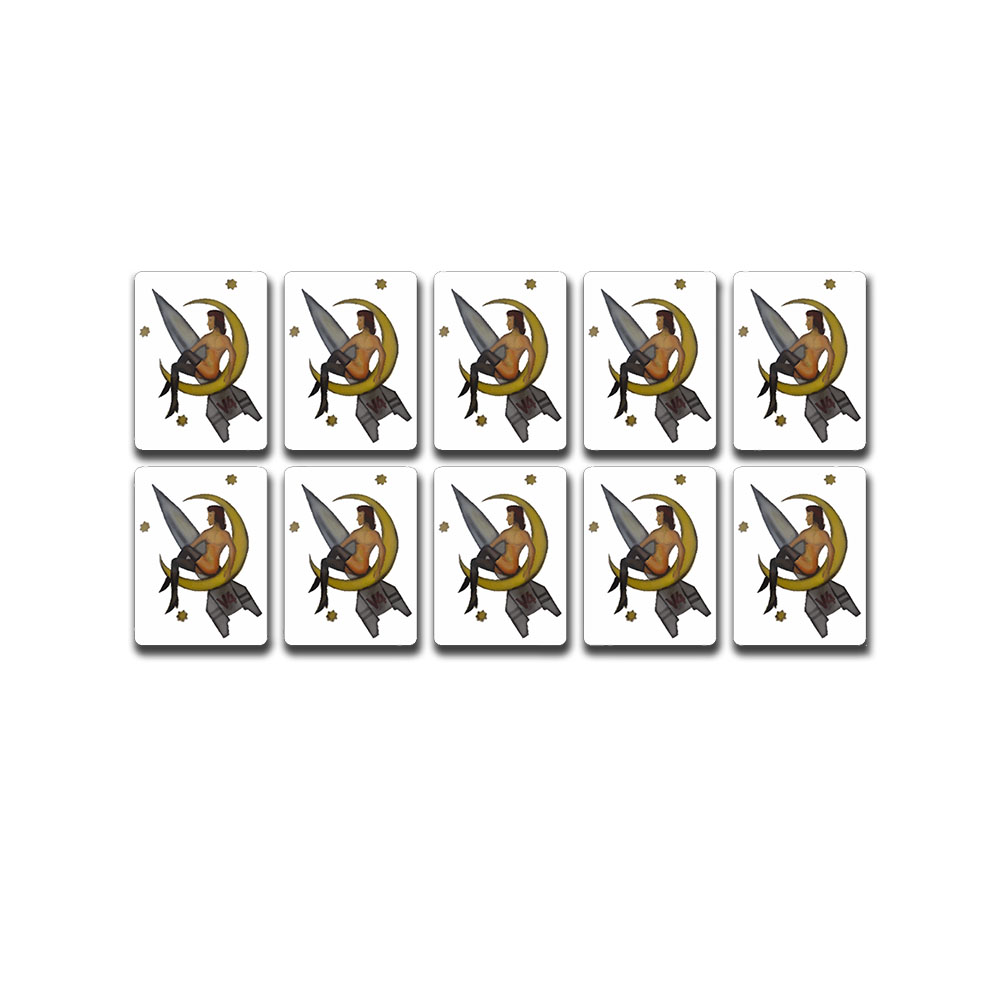 Frau im Mond V2 Aufkleber Sticker Rakete A4 V4 Wh Bemalung 10 x 3x4,5cm#A5273