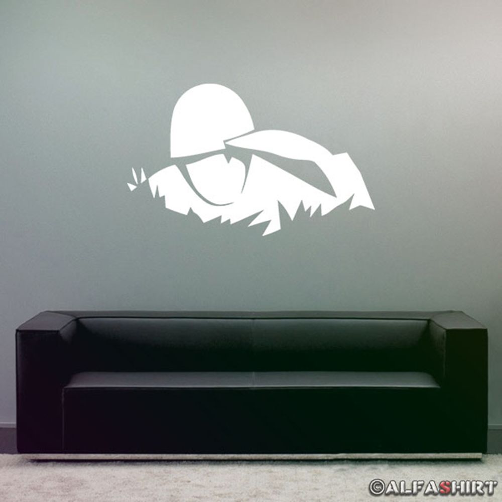 Enemy soldier observes Schützenscheibe Bundeswehr Deko wall tattoo 45x73cm A506