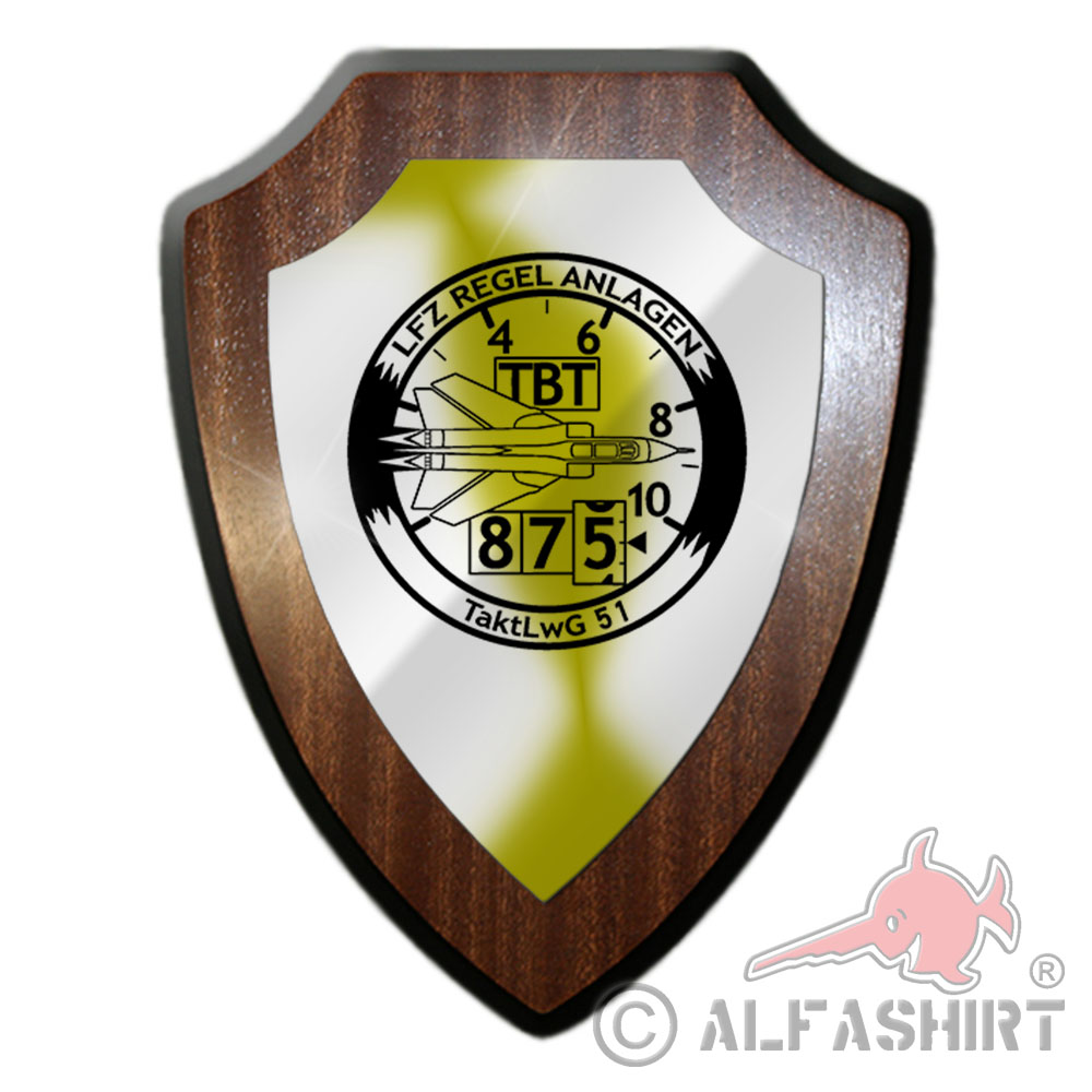 Heraldic shield LFZ Rule Installations TaktLwG 51 Luftwaffe Squadron BW # 27043