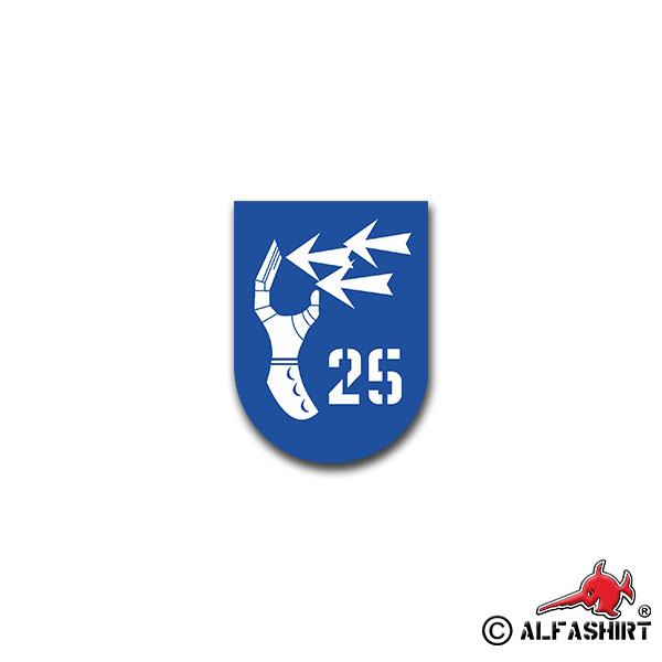 Sticker FlaRakGrp 25 anti-aircraft missile group Partiot 5x7cm A1639