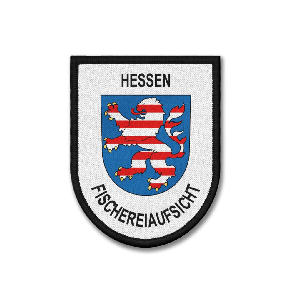 Patch 9x7cm Hessen Wappen Fischereiaufsicht Fischereiaufseher Landschaft #47592