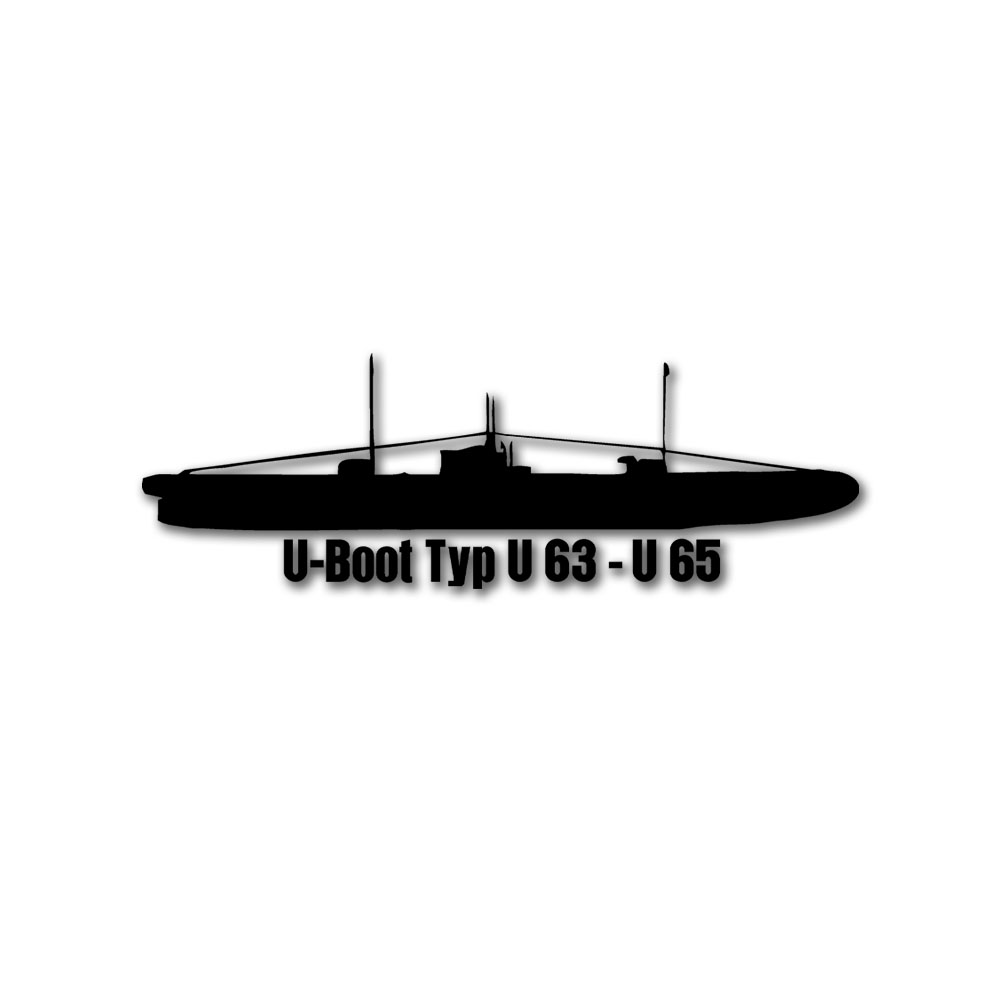 Wandtattoo Typ U 63 - U65 U64 4 U-Boot-Flottille 1 U-Flottille #A6185